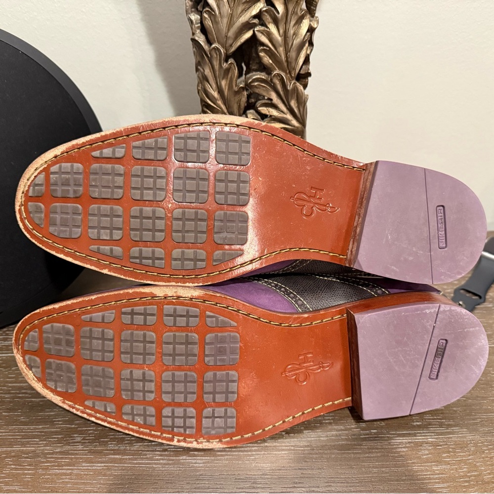 Size 12 Elegant & Unique Purple and Gray Men's Cole Haan Shoes - Picture 5 of 7